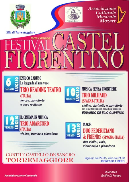 OMNIA: non solo Medicina – Terza Edizione Festival Castel Fiorentino. Torremaggiore, 6-10-12-13 Luglio 2019