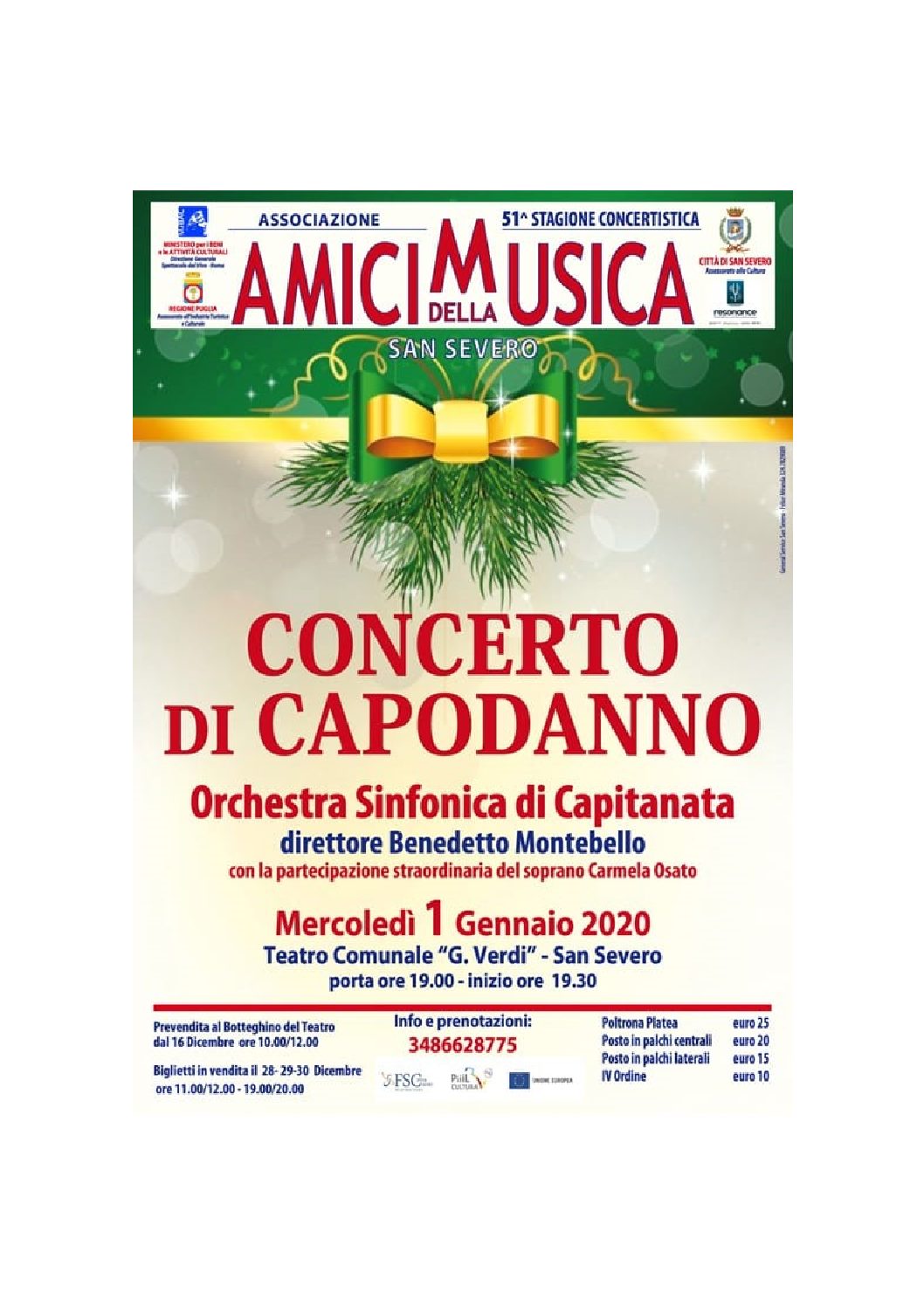 AMICI DELLA MUSICA Concerto di Capodanno – San Severo (OMNIA: non solo medicina)
