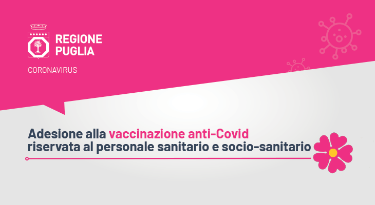 Adesione al vaccino Covid riservata al personale sanitario e socio-sanitario