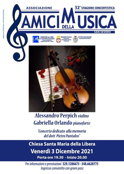 AMICI DELLA MUSICA Concerto dedicato alla memoria del dott. Pietro Pantaleo (OMNIA non solo medicina)